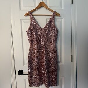 Sparkling Pink Sequin Dress